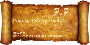 Papity Pénelopé névjegykártya